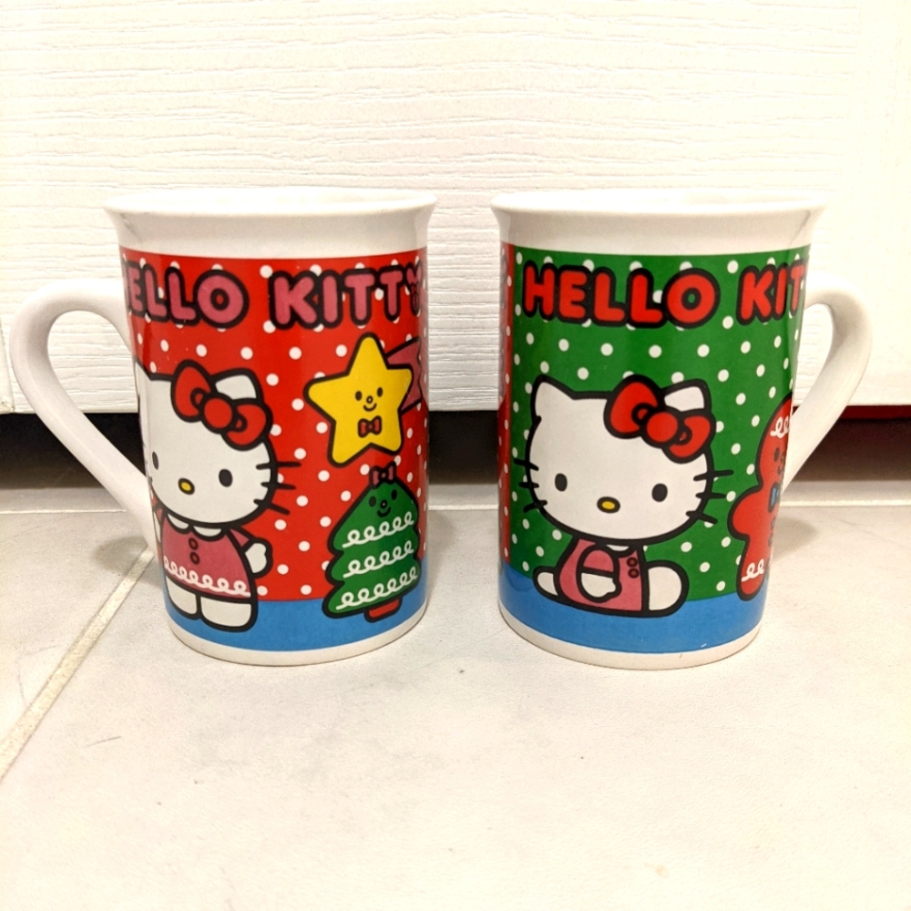 Hello Kitty Coffee Mug Cup. Sanrio Set of 2